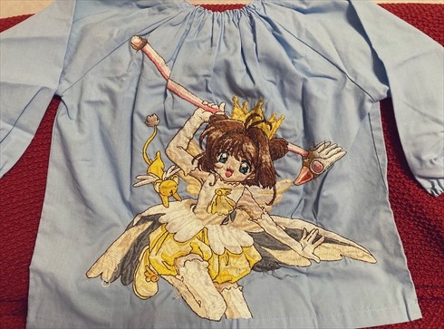 CCさくら刺しゅうスモック