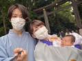元あいのり桃、息子“ももたろ”くんのお宮参りに　産後の運動不足たたり「だっこしてるだけで腕がもげそう」