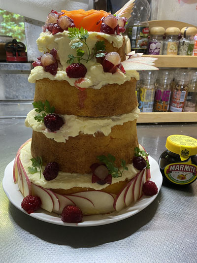 ヒシアケボノのケーキ