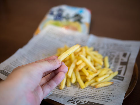 サッポロ一番塩ラーメンのフライドポテト