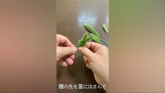 エノコログサ ねこじゃらし かわいい 穂 ウサギ 作り方