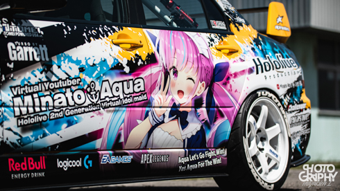 痛車 三菱 ランエボ 湊あくあ  VTuber