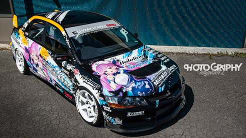 痛車 三菱 ランエボ 湊あくあ  VTuber