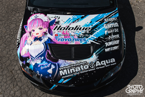 痛車 三菱 ランエボ 湊あくあ  VTuber