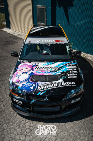 痛車 三菱 ランエボ 湊あくあ  VTuber