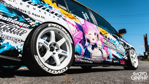 痛車 三菱 ランエボ 湊あくあ  VTuber