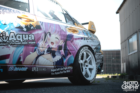 痛車 三菱 ランエボ 湊あくあ  VTuber