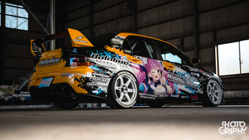 痛車 三菱 ランエボ 湊あくあ  VTuber