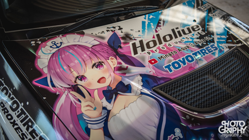 痛車 三菱 ランエボ 湊あくあ  VTuber