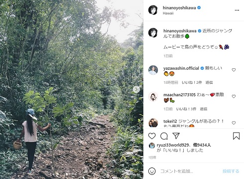 吉川ひなの ジャングル ハワイ 子ども 長女 長男