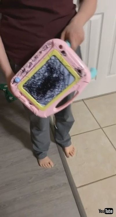 「Little Girl Uses Marker And Scribbles On Herself And Things Around Her - 1199924」