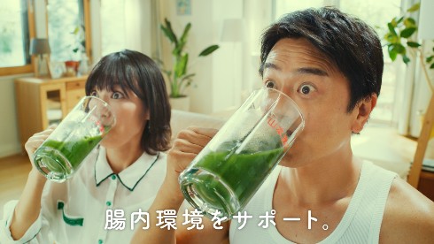 原田龍二 原田愛 平井愛 CM 山本漢方製薬 大麦若葉 CM