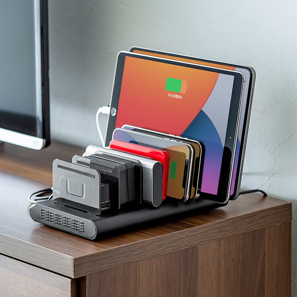 サンワサプライ usb 充電 10ポート ステーション 700-AC032BK