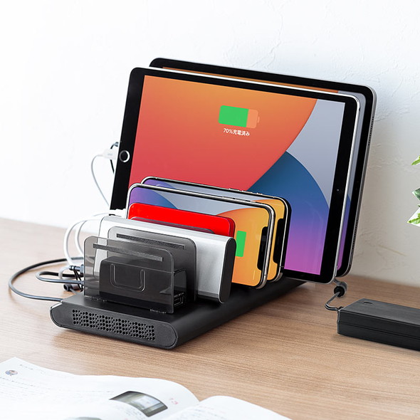 サンワサプライ usb 充電 10ポート ステーション 700-AC032BK
