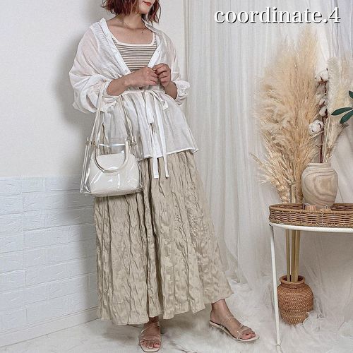 しまむらワッシャースカート着回し6コーデ