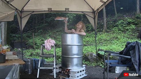 鬼龍院翔 ゴールデンボンバー 誕生日 ソロキャンプ 配信 五右衛門風呂 ドラム缶風呂 YouTube