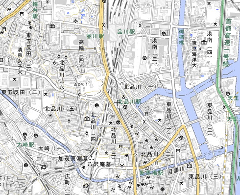 北品川駅周辺地図