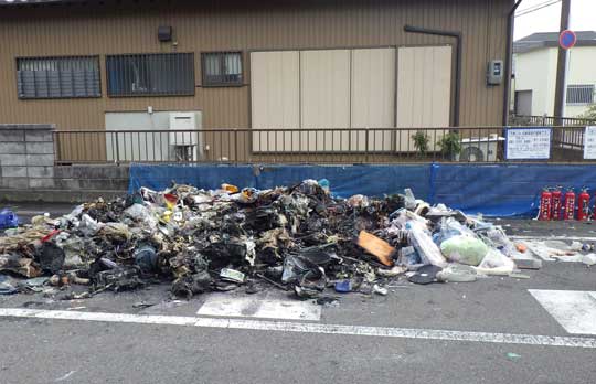 一宮市 ゴミ出し 注意喚起 ごみ収集車 火災 スプレー缶 リチウムイオン電池