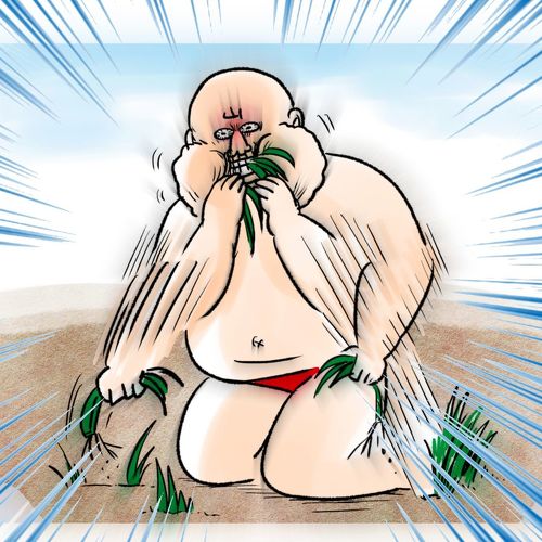 5歳娘草を食べたのかと