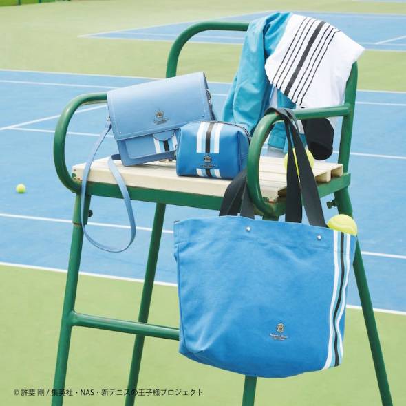 コラボレーショングッズ（氷帝）イメージ／くすみブルーとグレー、ホワイトを使った氷帝学園中等部のデザイン