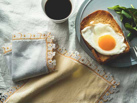 刺繍 タオル ハンカチ 近沢レース 2021秋冬