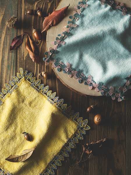 刺繍 タオル ハンカチ 近沢レース 2021秋冬