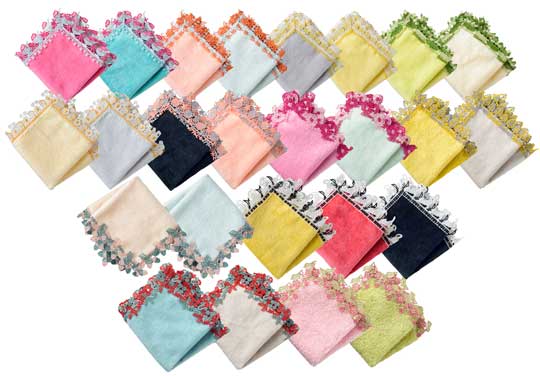 刺繍 タオル ハンカチ 近沢レース 2021秋冬