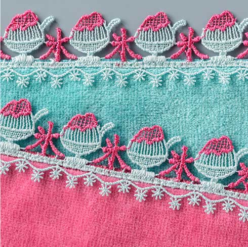 刺繍 タオル ハンカチ 近沢レース 2021秋冬