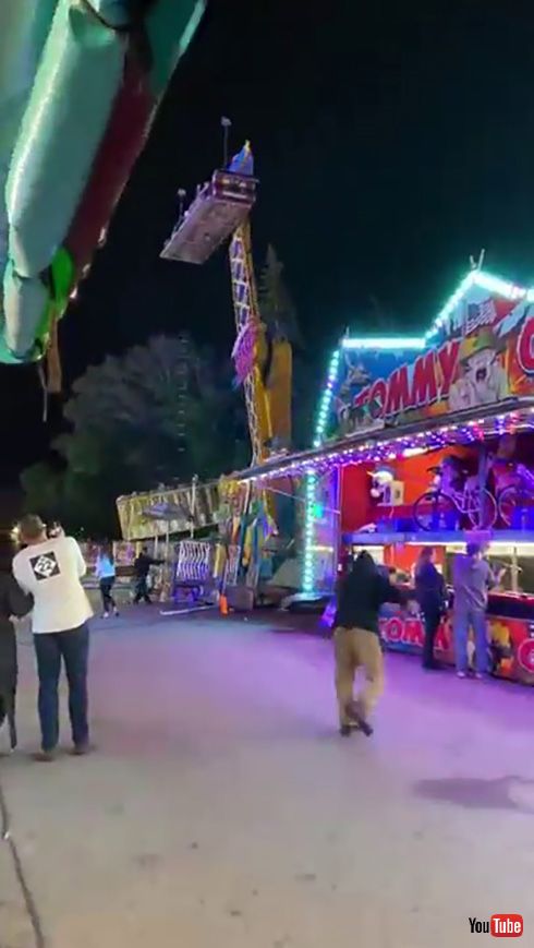 あわやカーニバルの大型アトラクションが客を乗せたまま転倒　来園者が結集して力業で大事故を防ぐ