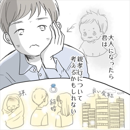 毎日親孝行をしてくれる息子くん