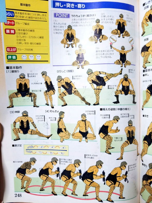 相撲 教科書 落書き メイド ドM ボンデージ