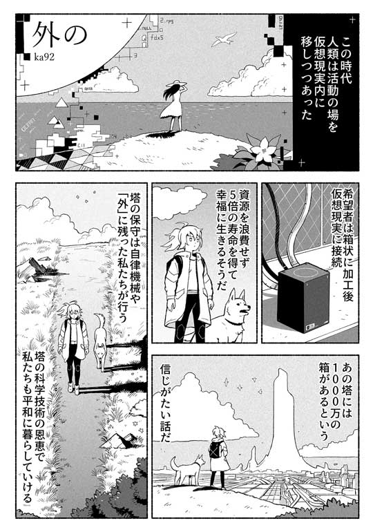 創作 漫画 ka92 近未来 仮想現実 案内 ゴキブリ ドブネズミ