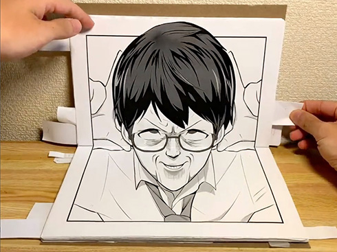 子どもをあやす「へんがお」が大人を救う　温かい家族の暮らしを描いた立体紙芝居に心がなごむ