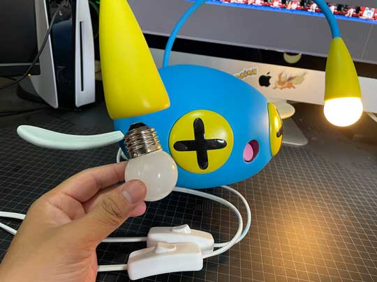 粘土 チョンチー 実物大 ポケモン 手作り スタンドライト