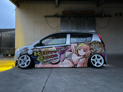 痛車 ホロライブ ダイハツミラ 桐生ココ