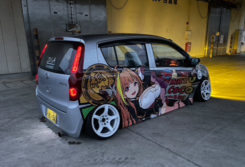 痛車 ホロライブ ダイハツミラ 桐生ココ