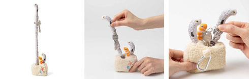 「チンアナゴのリールキーケース」を鍵付きでのばしたところ