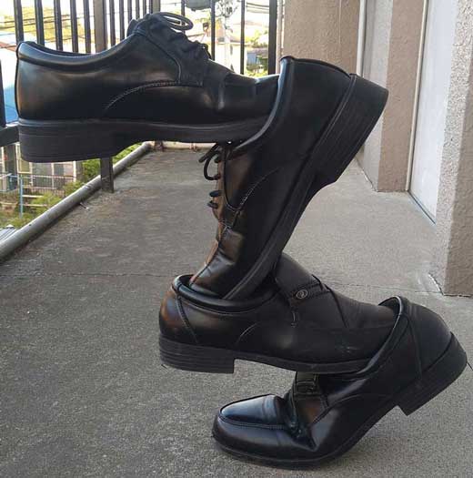 コインタワー 職人 靴 重ね タワー 自立