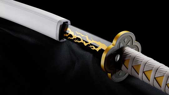 鬼滅の刃 我妻善逸 日輪刀 1/1 立体化 ギミック