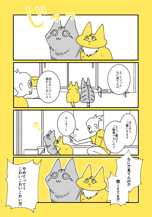 猫と子猫と何もいないはずの隣室と