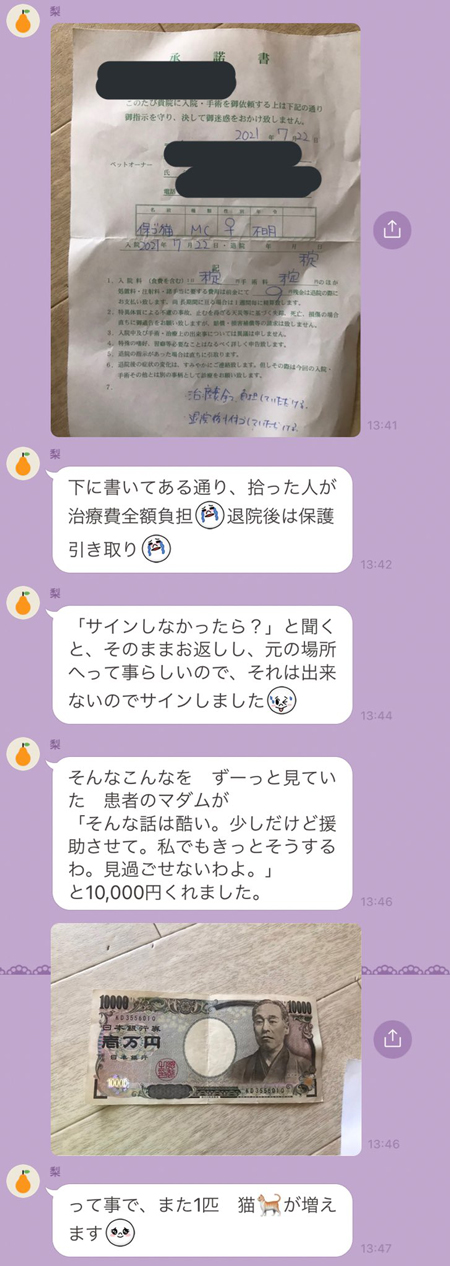 お母さんからのLINE2