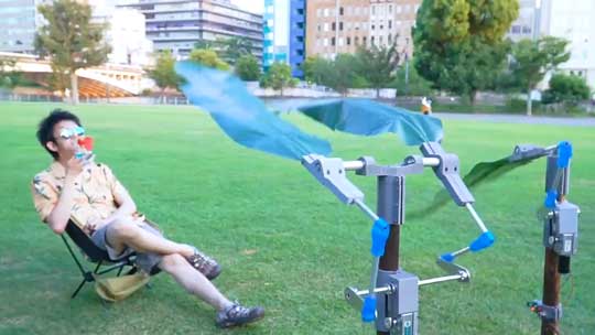 どこでも リゾート気分 南国扇風機 発明 カズヤシバタ