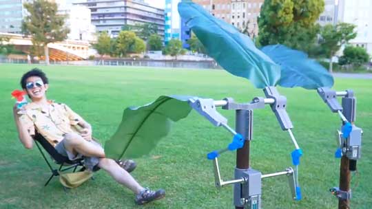 どこでも リゾート気分 南国扇風機 発明 カズヤシバタ