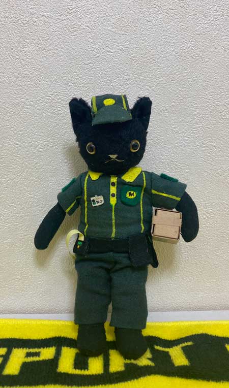 服着た猫 ぬいぐるみ 手作り クロネコヤマト 配達員 ドライバー
