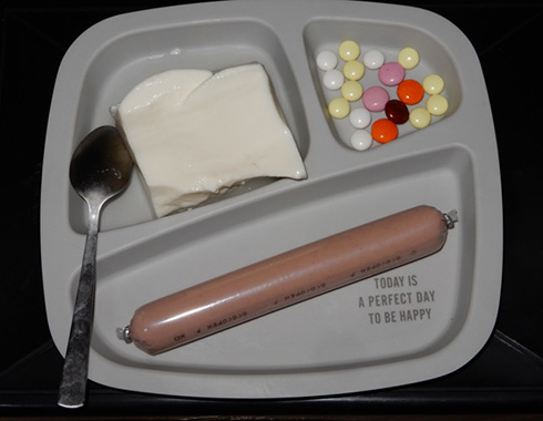 「今日は幸せになるのに最適な日です」　100均トレーで価値観を強要してくるディストピア飯がはかどりそう