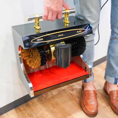 センサー付き 全自動革靴ポリッシャー 靴磨き職人 サンコー