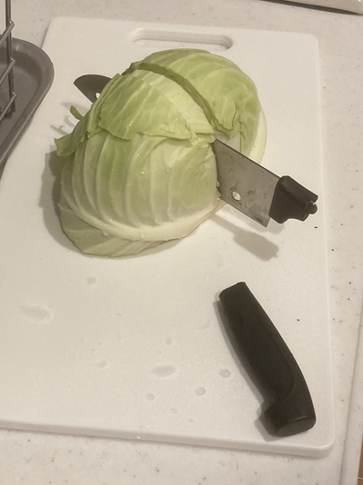 キャベツvs包丁