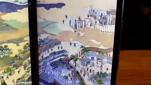 『関ケ原合戦図屏風』右上アップ