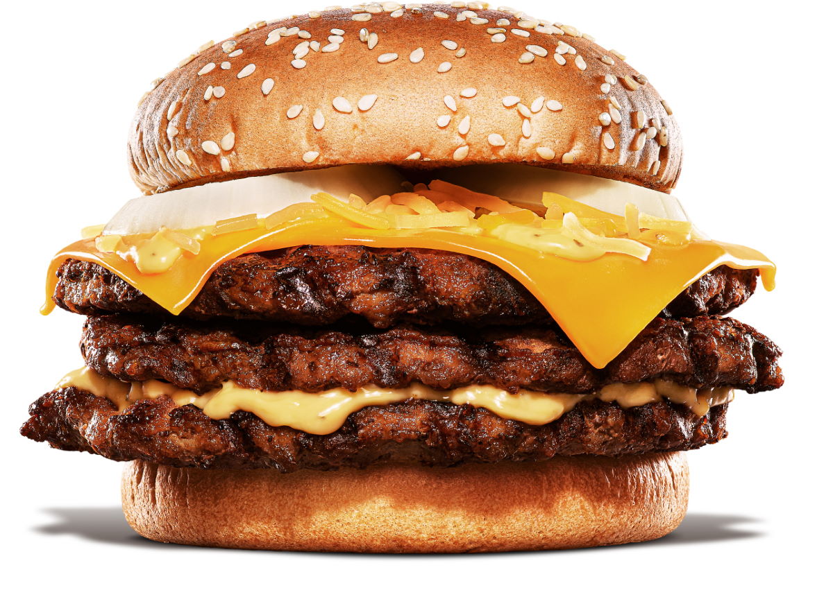 バーガーキングが肉3枚の「ビッグマウスバーガー」発売　たっぷりチーズとスパイシーの2種類