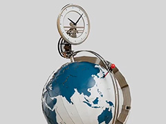 地球儀型置き時計 地球儀型置き時計 - 海福雑貨通販部